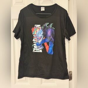Black Graphic Ken Takakura AKA Okarun T-Shirt with Colorful Design- Manga Series